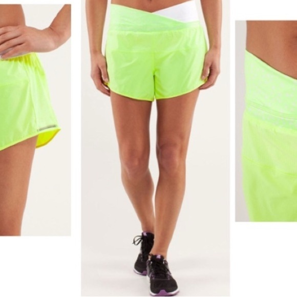 lululemon athletic lime green Athletic Shorts - Picture 2 of 7